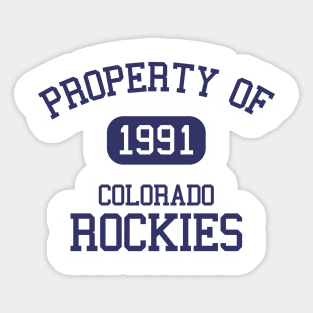 Property of Colorado Rockies Sticker